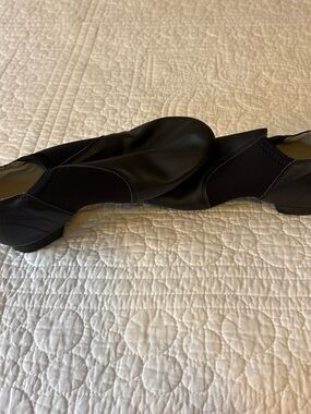 Kids Black Slip-On Dance Slippers - Flexible Comfort